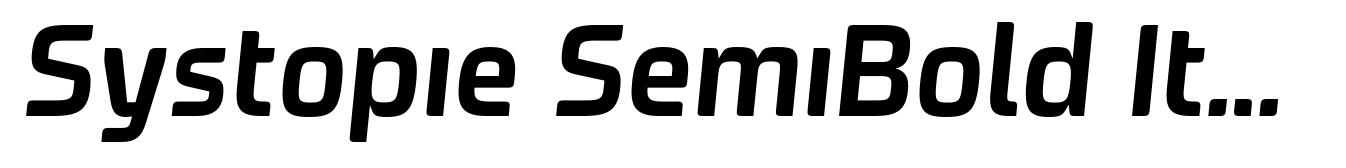 Systopie SemiBold Italic